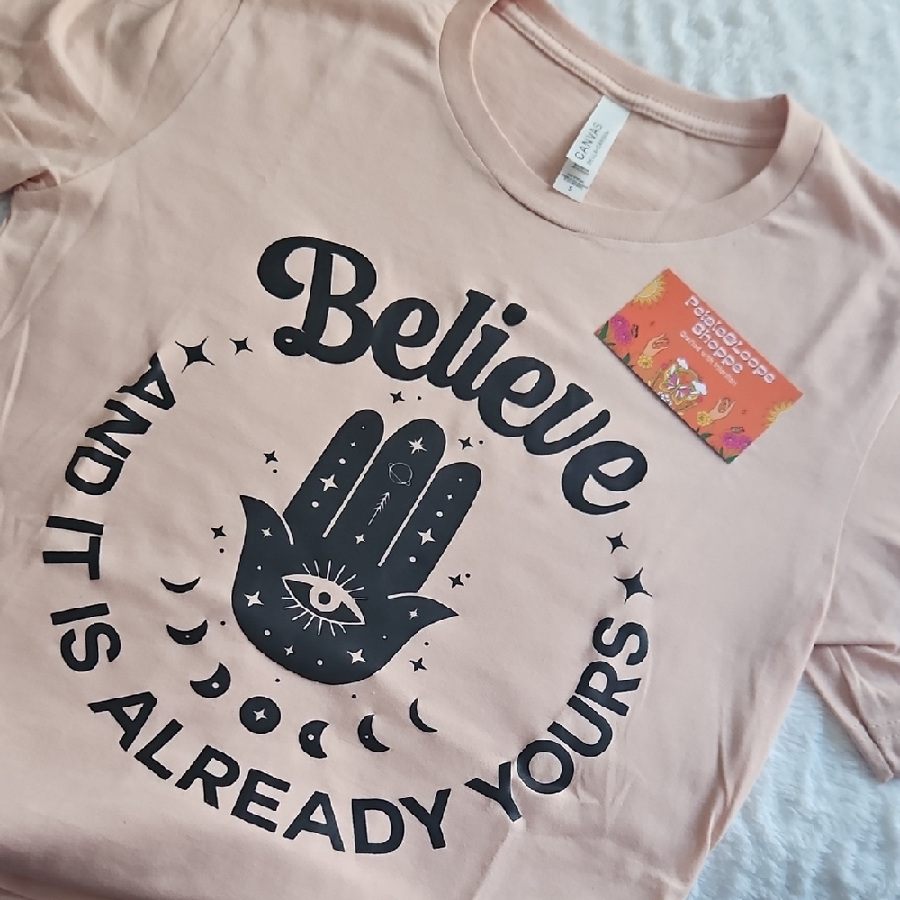 Bella Canvas Pink Believe Graphic Tee
